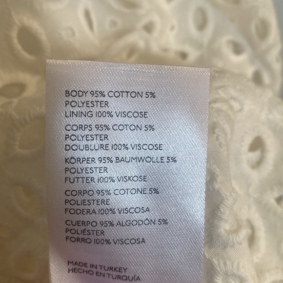 NWT ANTHROPOLOGIE Somerset Mini Dress White Eyelet Edition 3X - Picture 9 of 14